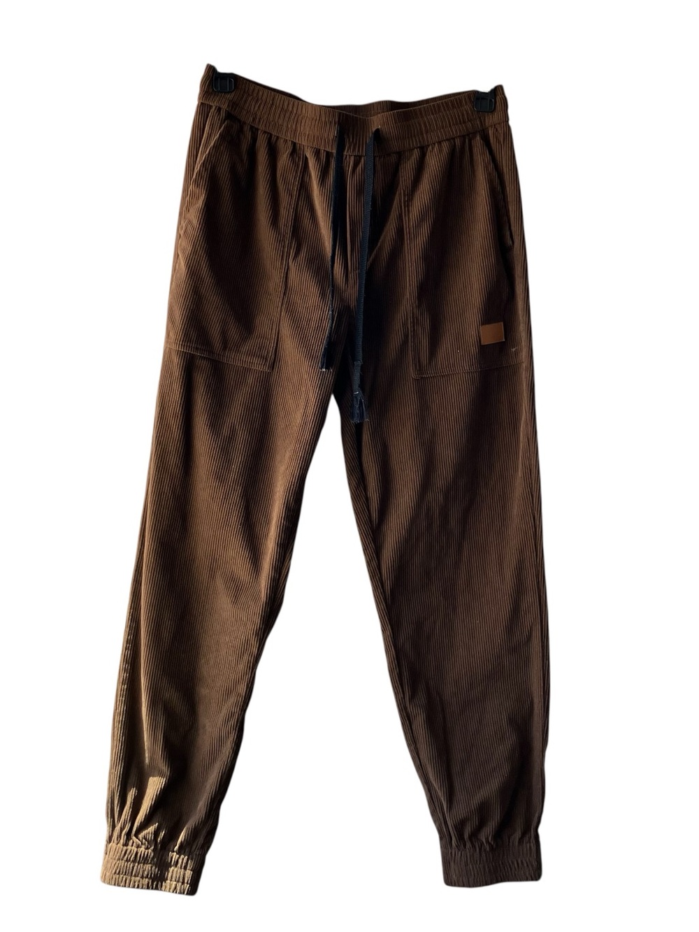 JMIERR Men’s Brown Corduroy Jogger Pants Size 34 Streetwear Casual